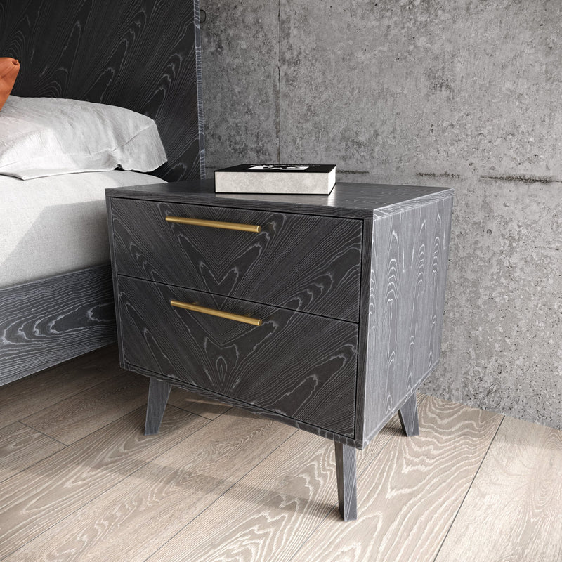 Diana - Eastern King Modern Grey Ash Bedroom Set — view 5