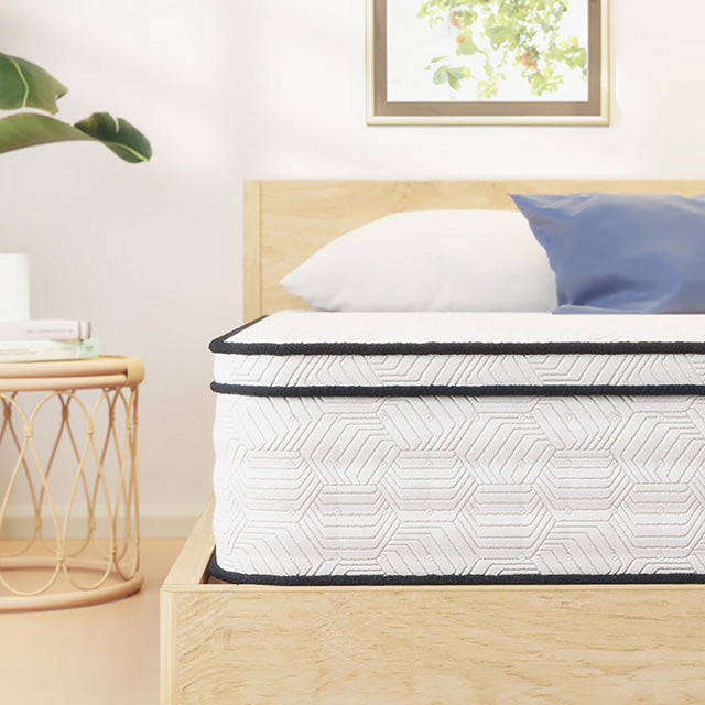 Salvia 12" Cal.King Hybrid Pocket Coil Mattress - R&R Furniture Gallery (Fountain Valley, CA)