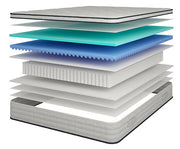 Salvia 12" Cal.King Hybrid Pocket Coil Mattress - R&R Furniture Gallery (Fountain Valley, CA)