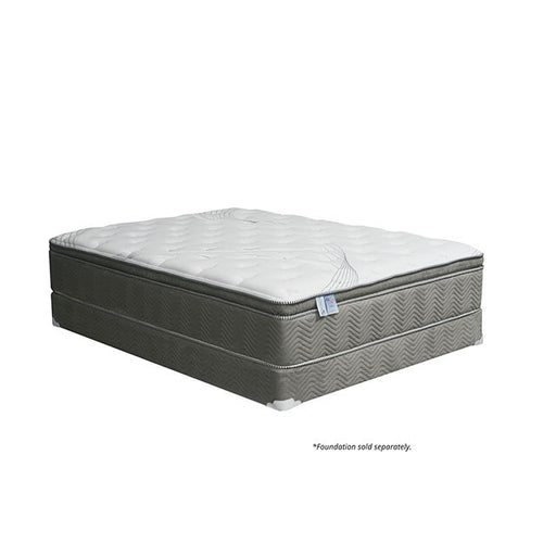 STORMIN White/Gray 13" Euro Pillow Top Mattress, Cal.King - R&R Furniture Gallery (Fountain Valley, CA)