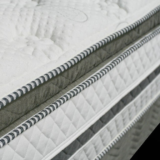 SIDDALEE White/Gray 16" Euro Pillow Top Mattress, Cal.King - R&R Furniture Gallery (Fountain Valley, CA)