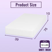 Nasturtium 10" Twin Bamboo Charcoal Infused Memory Foam - R&R Furniture Gallery (Fountain Valley, CA)