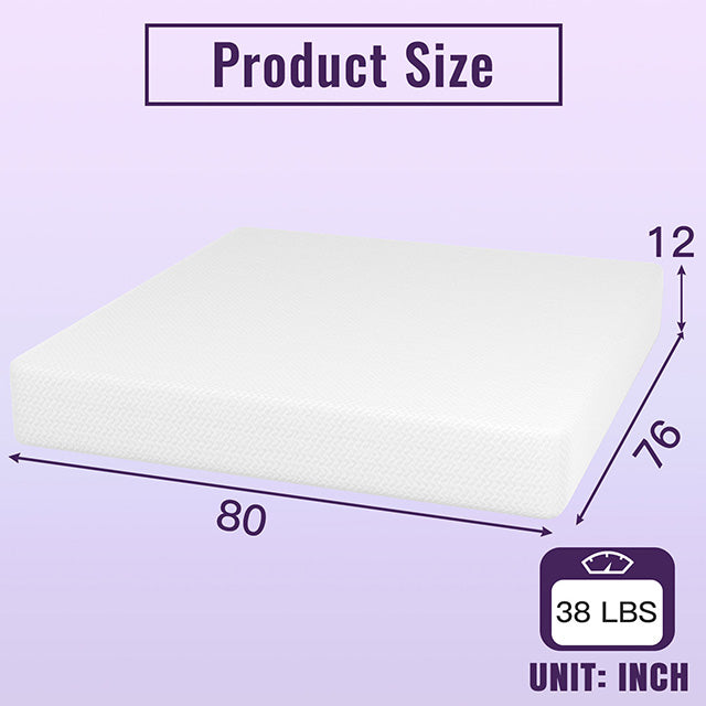 Nasturtium 12" E.King Bamboo Charcoal Infused Memory Foam - R&R Furniture Gallery (Fountain Valley, CA)