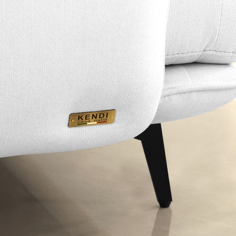 Dolly Modern - Off White Fabric Sofa — view 4