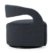 Dowsett - Modern Charcoal Fabric Swivel Accent Chair — view 2