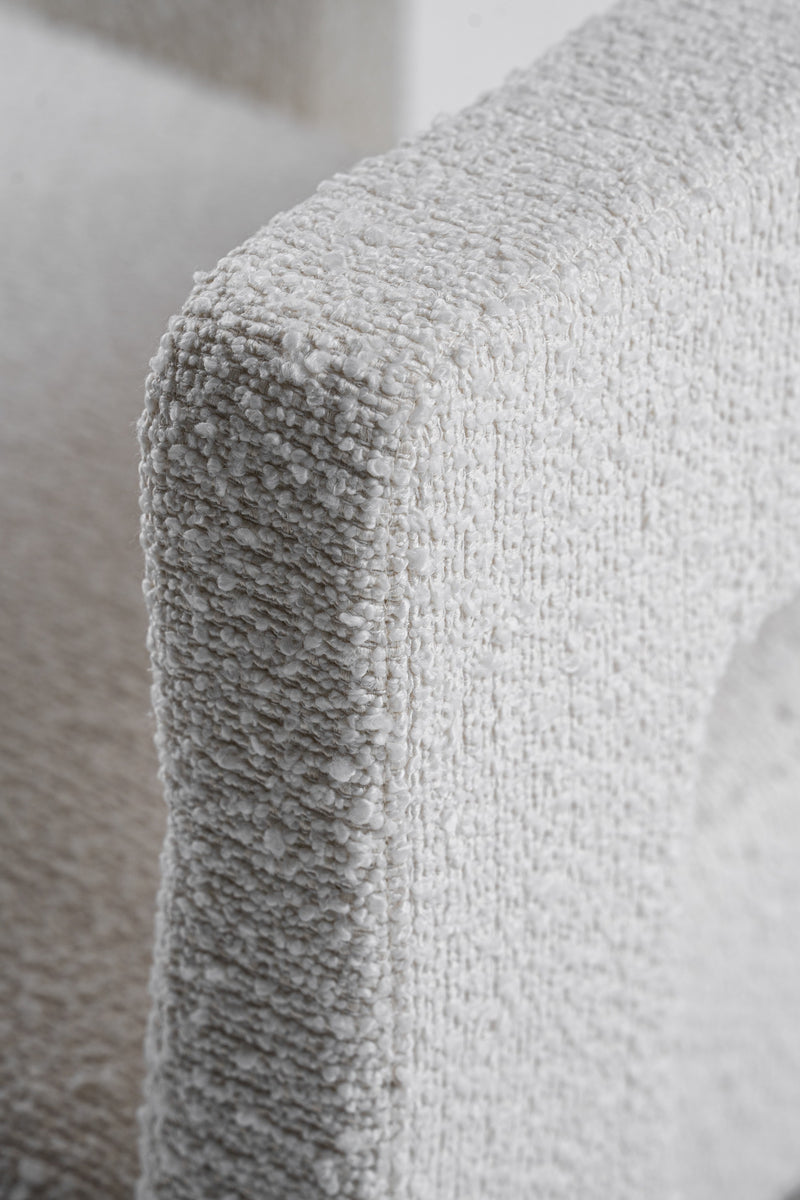 Drea - Modern White Fabric Accent Chair