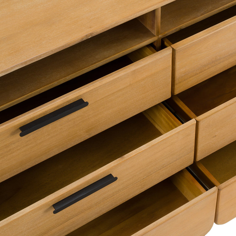 Dresden - Modern Natural Acacia Dresser — view 5