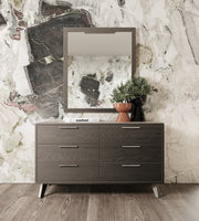 Yolonda + Soria - Modern Dark Teal Fabric + Grey Wash 4-Piece Bedroom Set — view 3