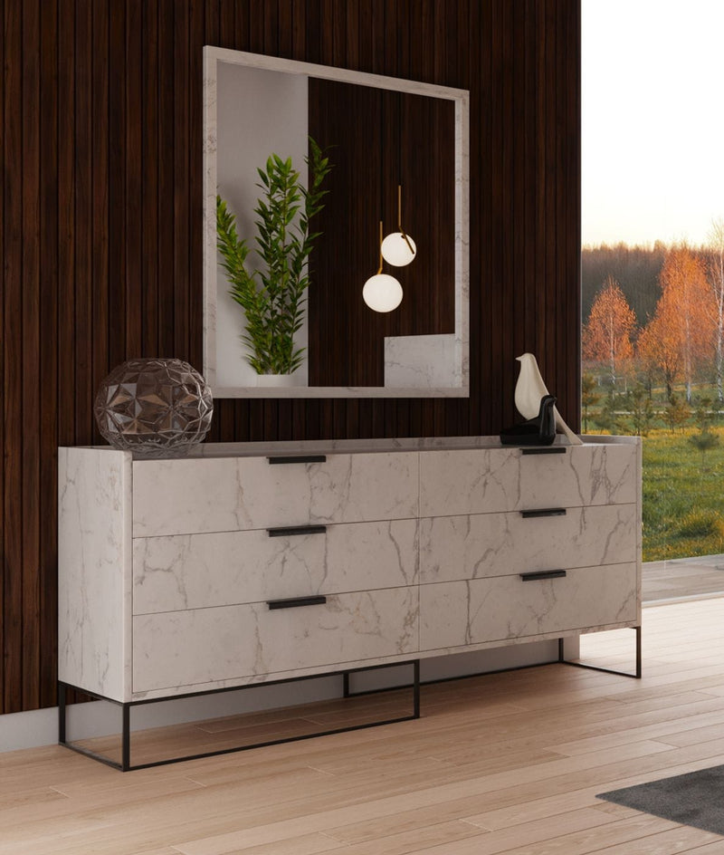 Marbella - Italian Modern White Marble Dresser — view 2