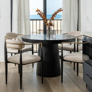 Desoto - Modern Black Concrete Round Dining Table — view 4
