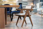Fern - Modern Walnut and Beige Dining Chair Set of 2 — view 4