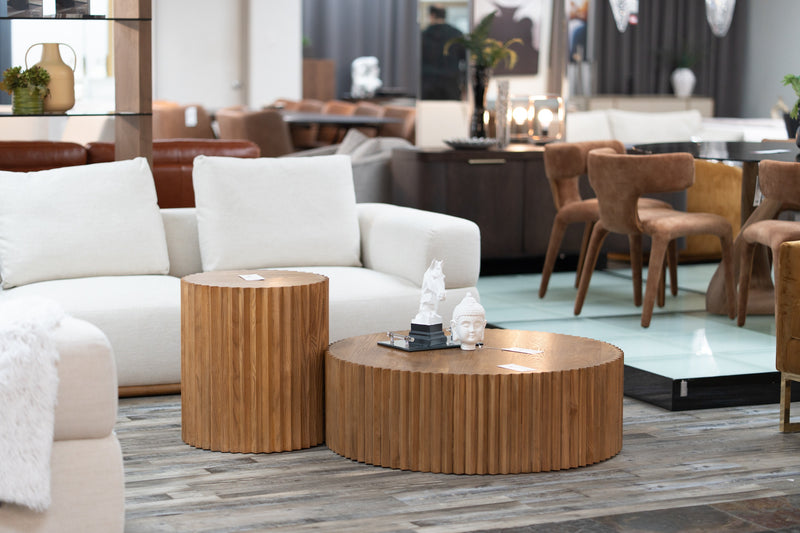 Espana - Modern Walnut Round Coffee Table — view 4