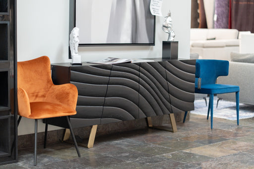 Finley Mid-Century Black & Gold Buffet — view 2