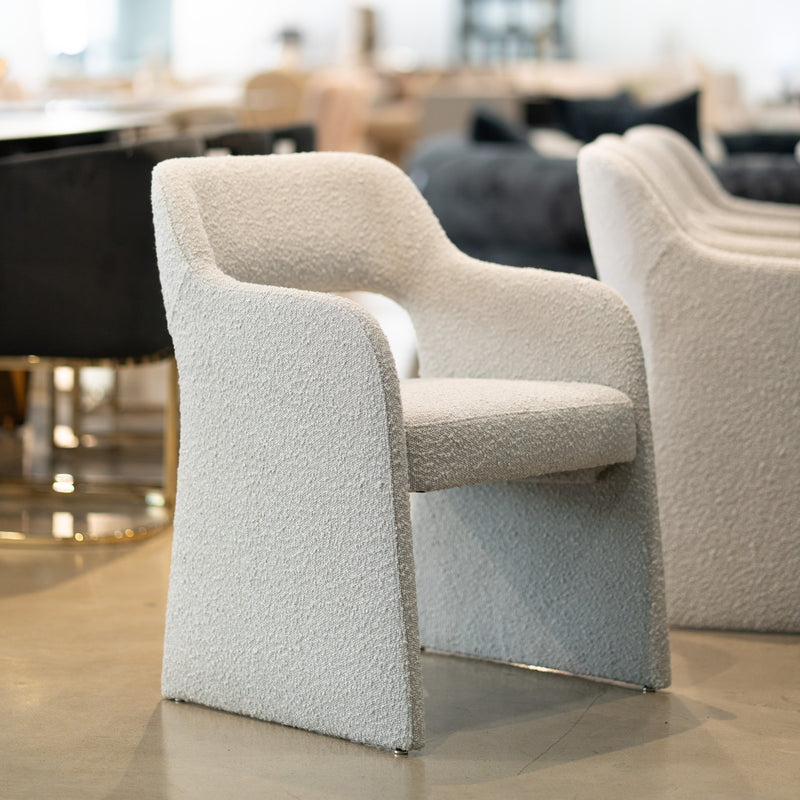 Bishop - Modern Grey Fabric Dining Chair — view 3