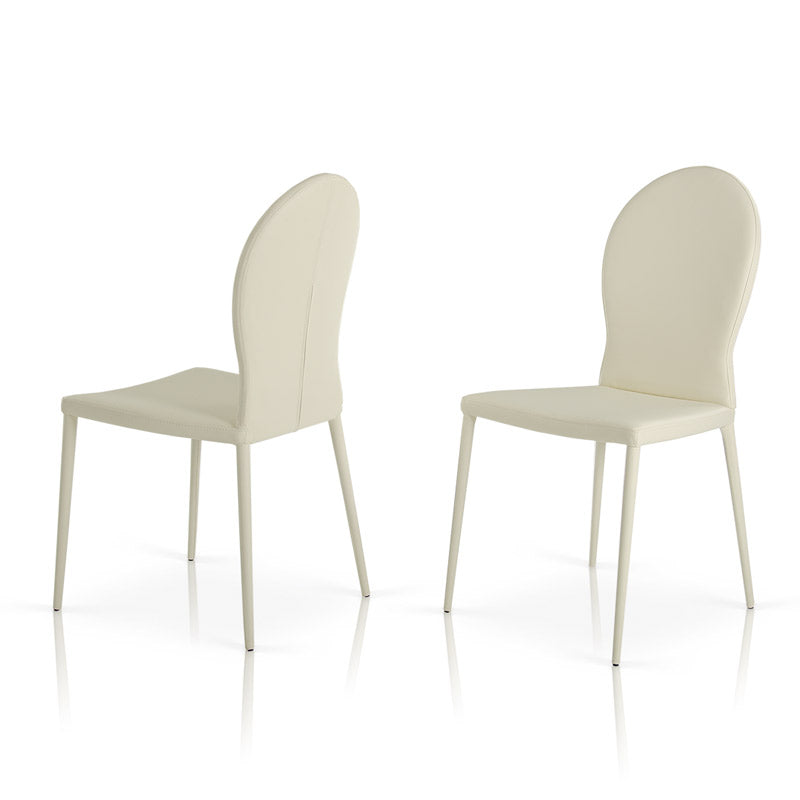 167CH - White Contemporary Modern Dining Chair (Set of 2) — view 3