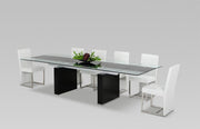 Lisbon Modern Glas Extendable Dining Table — view 5