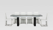 Lisbon Modern Glas Extendable Dining Table — view 4