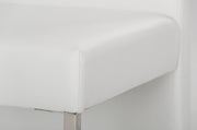 Misha - Modern White Leatherette Dining Chair