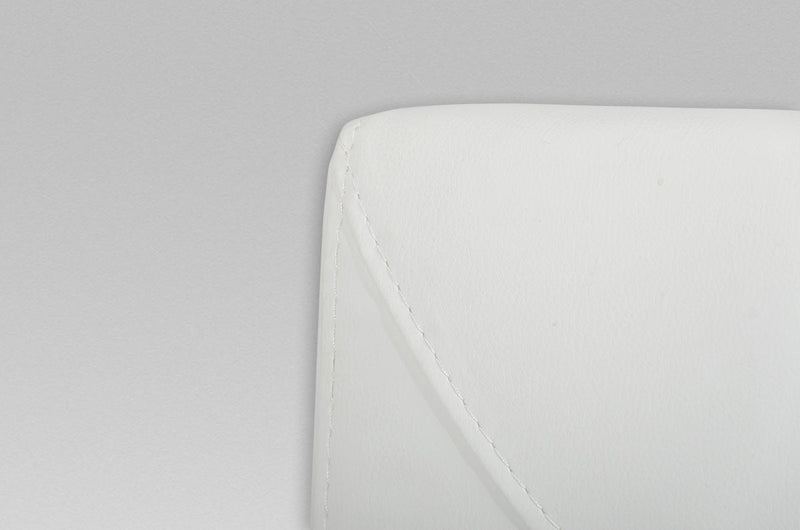 Misha - Modern White Leatherette Dining Chair — view 4