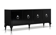 Bellagio Transitional Black Crocodile Lacquer Buffet — view 2