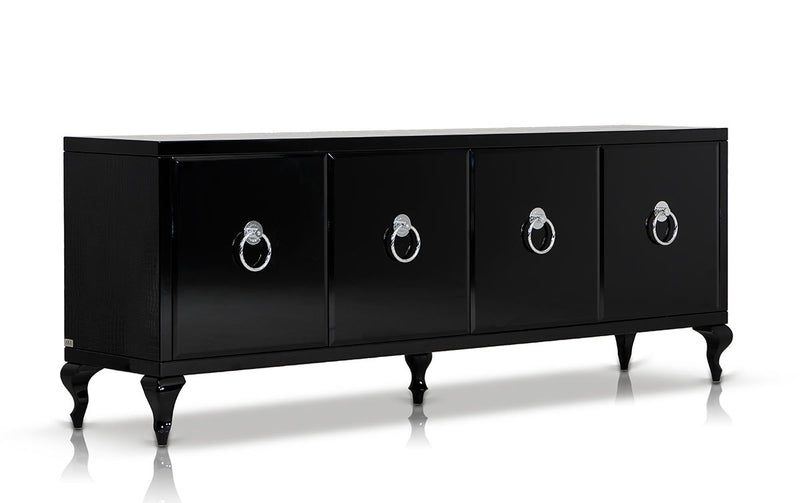 Bellagio Transitional Black Crocodile Lacquer Buffet — view 2