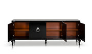 Bellagio Transitional Black Crocodile Lacquer Buffet — view 3