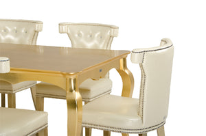 Imperial Transitional Gold Crocodile Dining Table — view 5