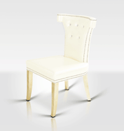 Beatrice White Leather Dining Chair