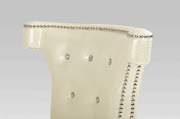 Beatrice White Leather Dining Chair — view 5