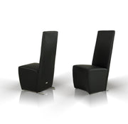 Maud Modern Black Leatherette Dining Chair — view 4