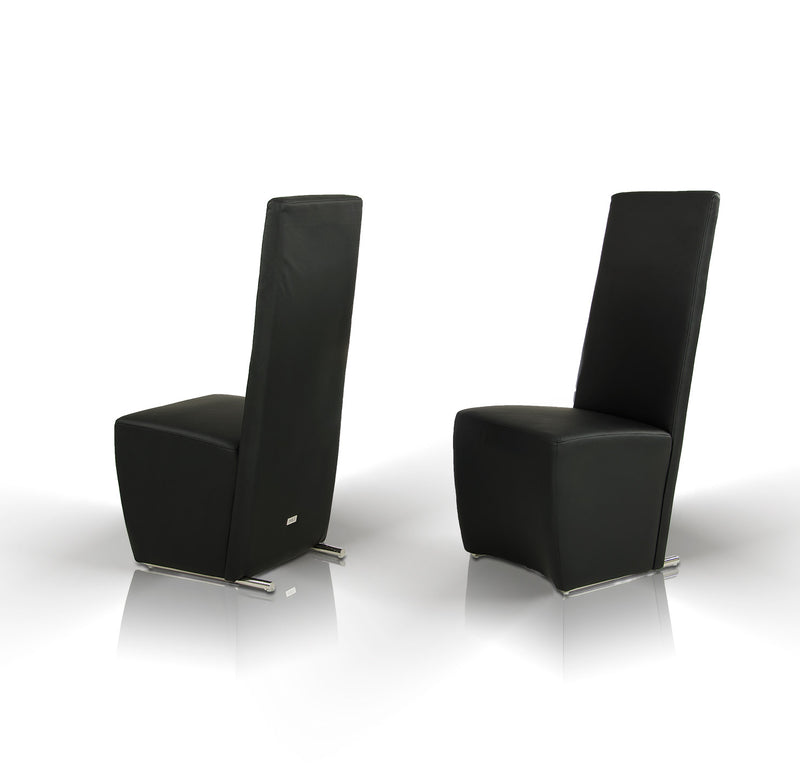 Maud Modern Black Leatherette Dining Chair — view 4