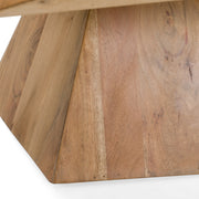 Duffy - Modern Acacia Pentagon Coffee Table — view 2