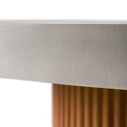 Duncan - Modern Faux Concrete + Walnut Round Dining Table — view 4