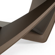 Dunster - Contemporary Beige Ceramic + Metallic Grey Extendable Dining Table — view 5
