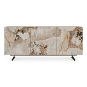 Dunster - Contemporary Beige Ceramic + Metallic Grey Buffet — view 3