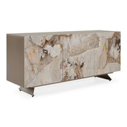 Dunster - Contemporary Beige Ceramic + Metallic Grey Buffet — view 4