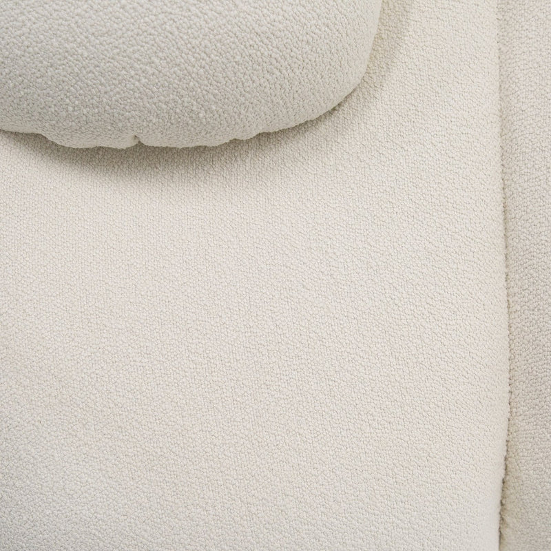 Duran - Contemporary White Fabric 4-Seater Sofa — view 2