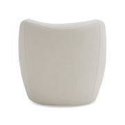 Duran - Contemporary White Fabric Accent Chair — view 2