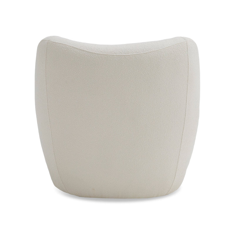 Duran - Contemporary White Fabric Accent Chair — view 2