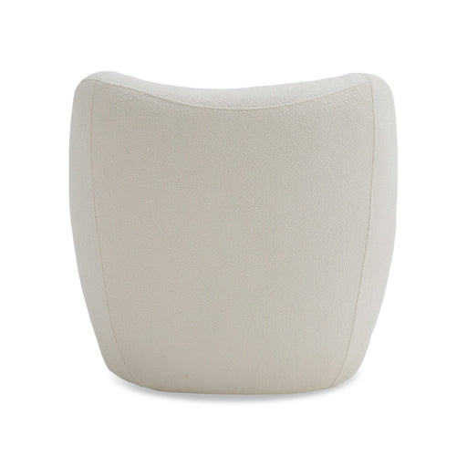 Duran - Contemporary White Fabric Accent Chair — view 2