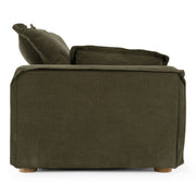 Durbin - Modern Green Fabric Loveseat — view 4