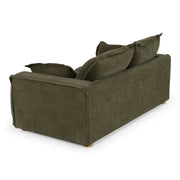 Durbin - Modern Green Fabric Loveseat — view 5