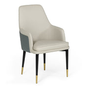 Duval Modern White & Grey Dining Chair — view 5