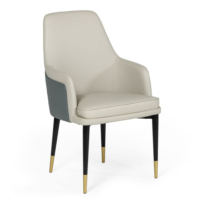Duval Modern White & Grey Dining Chair — view 5