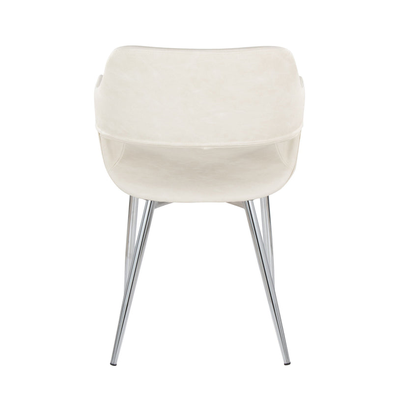 Lumi Source Margarite contemporary dining chair set of 2 with sleek design and supportive backrests, ideal for modern dining spaces.