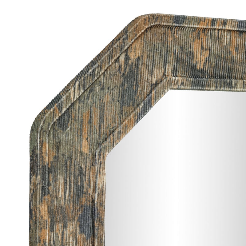 Charlene 35x59-inch watercolor print wall mirror by TOV Furniture with a jewel-toned design and modern aesthetic.