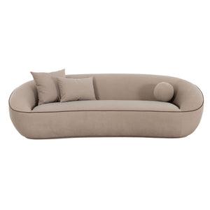 Jenny - Faux Mohair Sofa - Taupe - R&R Furniture Gallery (Fountain Valley, CA)