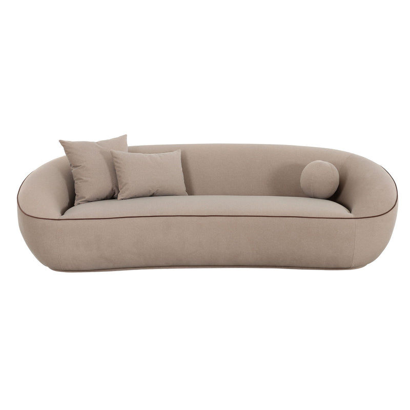 Jenny - Faux Mohair Sofa - Taupe - R&R Furniture Gallery (Fountain Valley, CA)