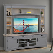 Americana Modern - TV Console with Hutch, Backpanel and LED Lights - R&R Furniture Gallery (Fountain Valley, CA)