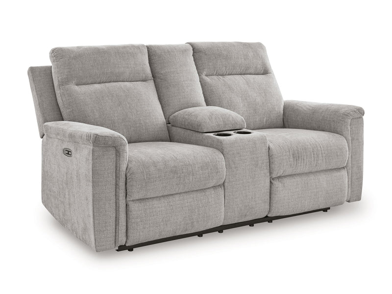 Barnsana - Dbl Power Reclining Loveseat With Console - R&R Furniture Gallery (Fountain Valley, CA)